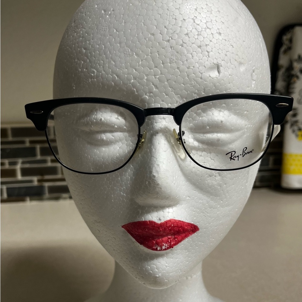 Ray-Ban Black ClubMaster Unisex Eyeglasses (scratched lenses)
